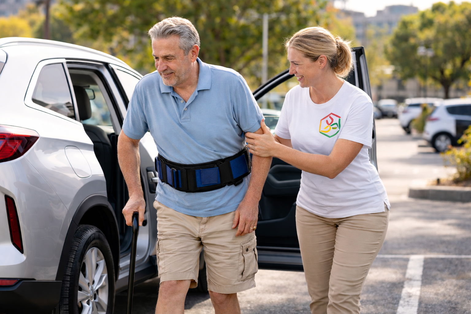 Townsville Support Solutions support worker assisting a participant — Townsville